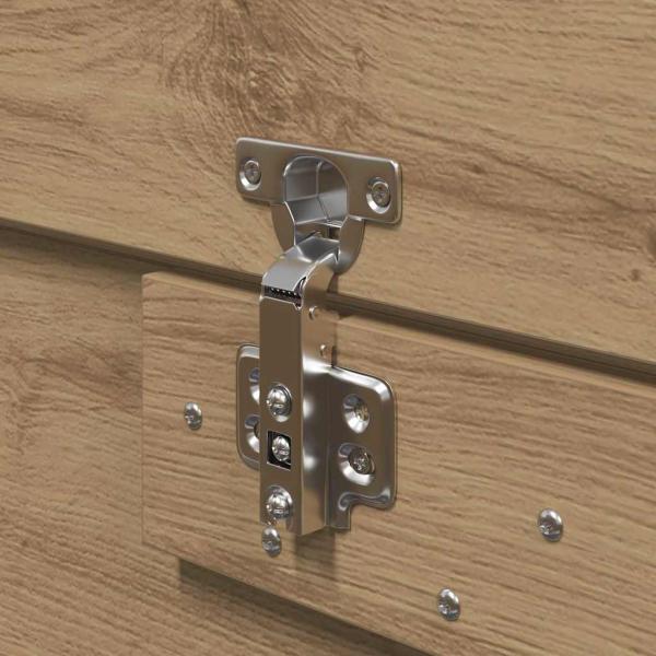 Bettgestell Artisan Eiche Furnierter Holzwerkstoff Doppel