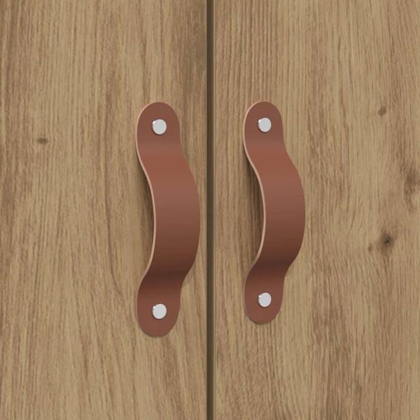 Bettgestell Artisan Eiche Furnierter Holzwerkstoff Doppel