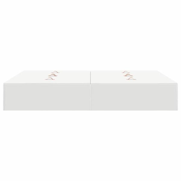 Bettgestell Weiß MDF Standard Doppel Stauraumbett Rechteckig