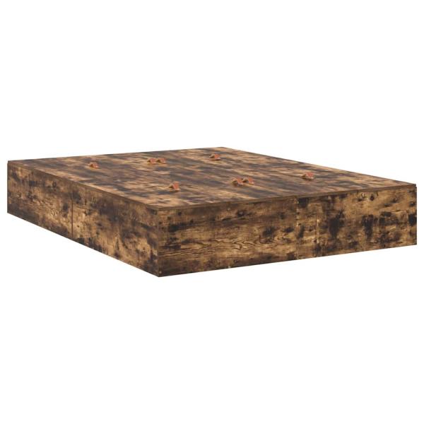 Bettgestell Geräucherte Eiche Massivholz Eiche 160 x 200 cm