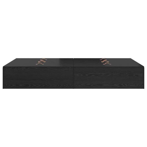 Stauraumbettgestell Schwarze Eiche Holz Standard Doppel
