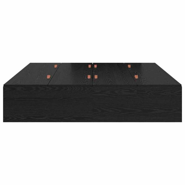 Bett mit Stauraum Schwarze Eiche Holzwerkstoff Voll/Doppel