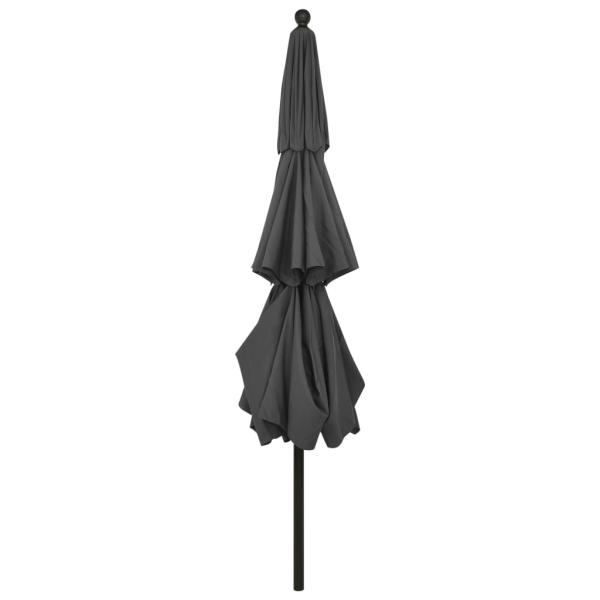 Sonnenschirm mit Aluminium-Mast 3-lagig Anthrazit 3,5 m