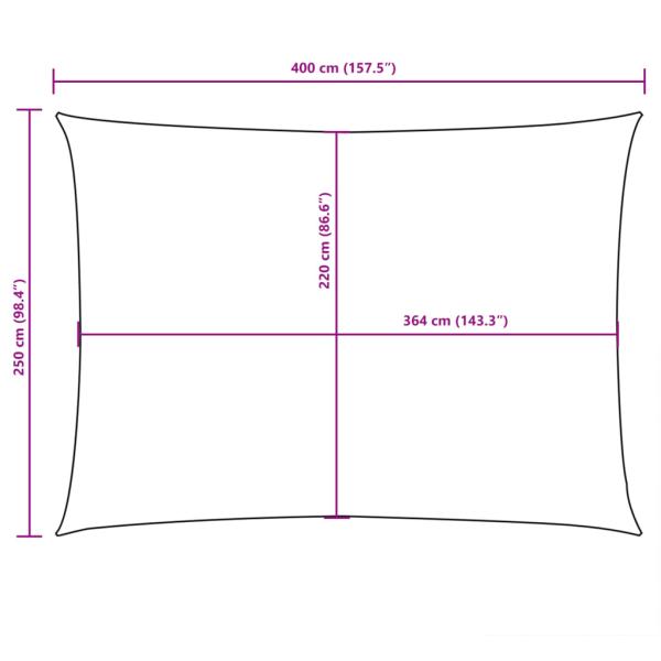 Sonnensegel Oxford-Gewebe Rechteckig 2,5x4 m Anthrazit