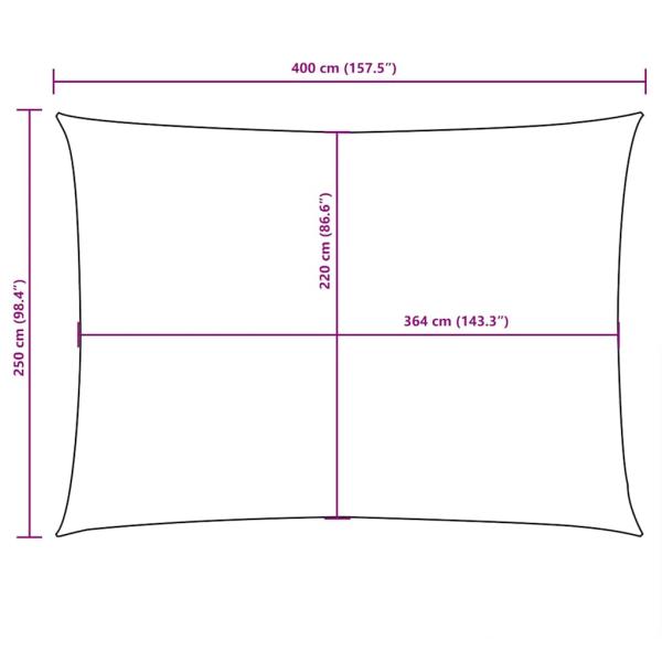 Sonnensegel Oxford-Gewebe Rechteckig 2,5x4 m Anthrazit