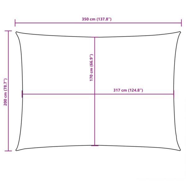 Sonnensegel Oxford-Gewebe Rechteckig 2x3,5 m Gelb