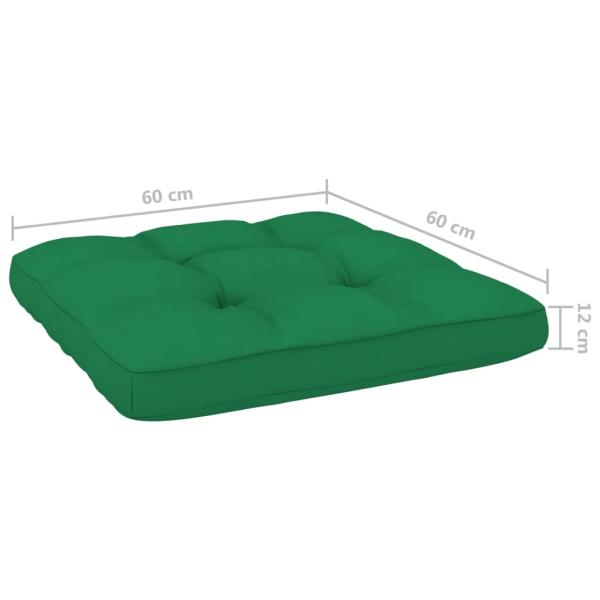 Gartenstühle 2 Stk. mit Grünen Kissen Kiefer Imprägniert