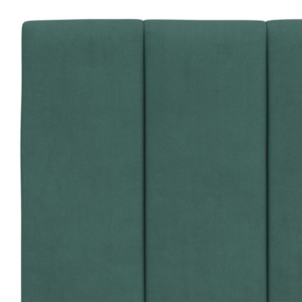 Bettgestell ohne Matratze Dunkelgrün 140x190 cm Samt