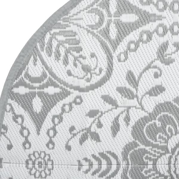 Outdoor-Teppich ARAKIL Hellgrau Ø120 cm PP
