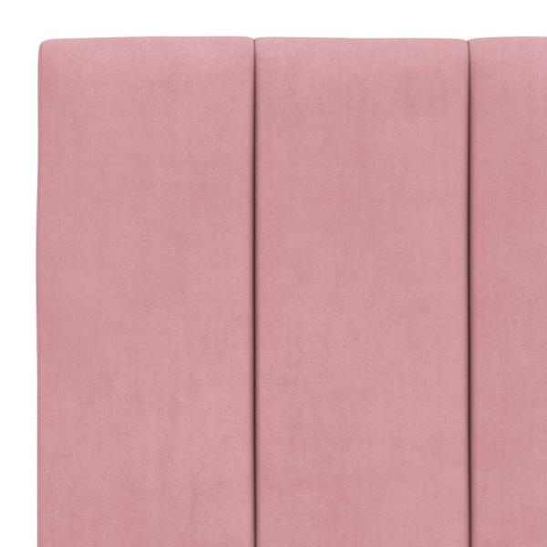 Bettgestell mit LED-Leuchten Rosa 90x190 cm Samt