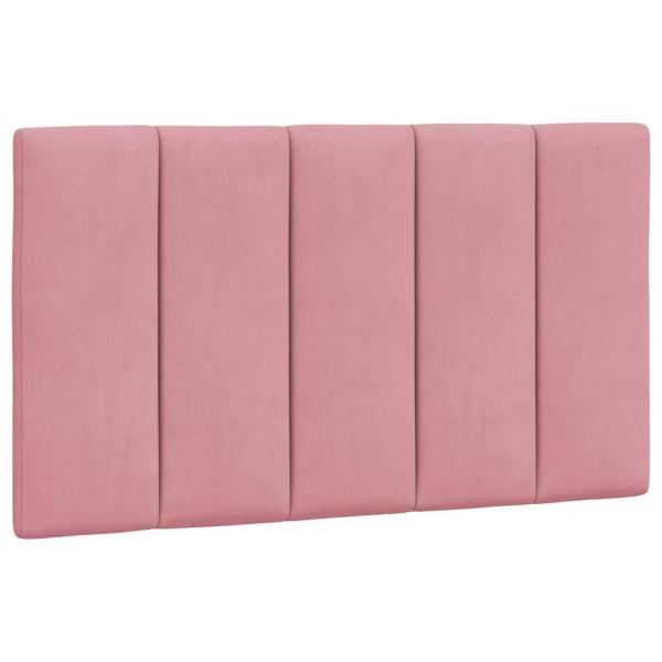 Bettgestell mit LED-Leuchten Rosa 90x190 cm Samt