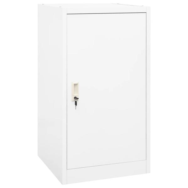 ARDEBO.de - Sattelschrank Weiß 53x53x105 cm Stahl