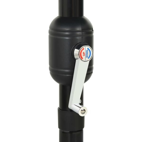 Sonnenschirm mit Aluminium-Mast 3-lagig Schwarz 3,5 m