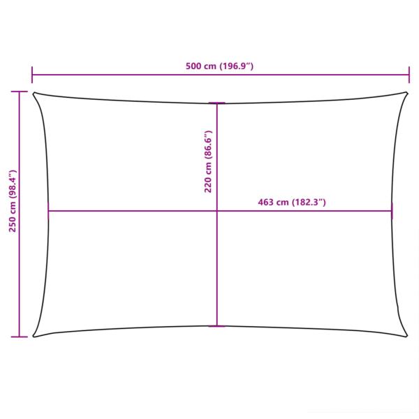 Sonnensegel Oxford-Gewebe Rechteckig 2,5x5 m Gelb