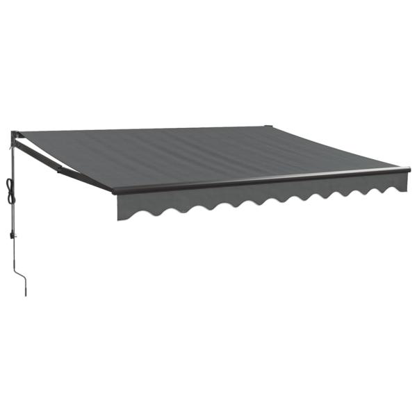 Elektrische Markise mit Kurbel Anthrazit 3x2,5 m