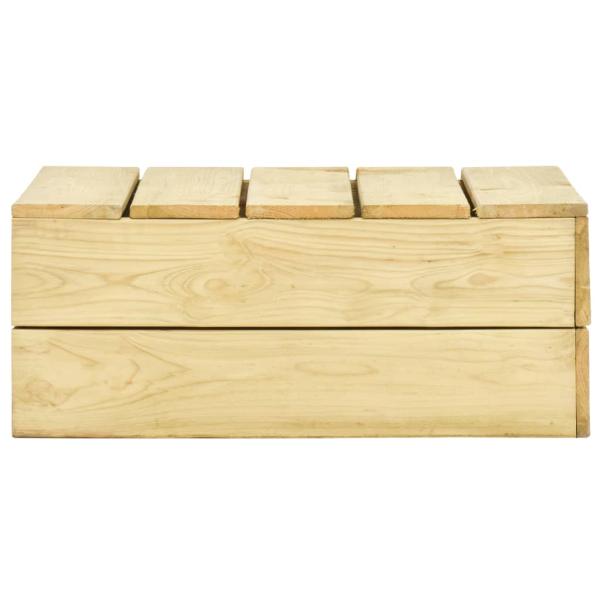 3-tlg. Garten-Lounge-Set mit Kissen Kiefernholz Imprägniert