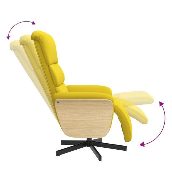 Relaxsessel mit Fußteil Hellgelb Stoff