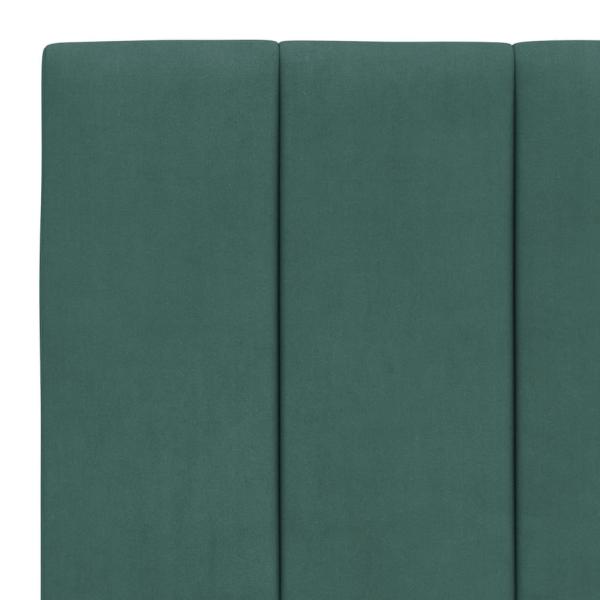 Bettgestell mit LED-Leuchten Dunkelgrün 80x200 cm Samt