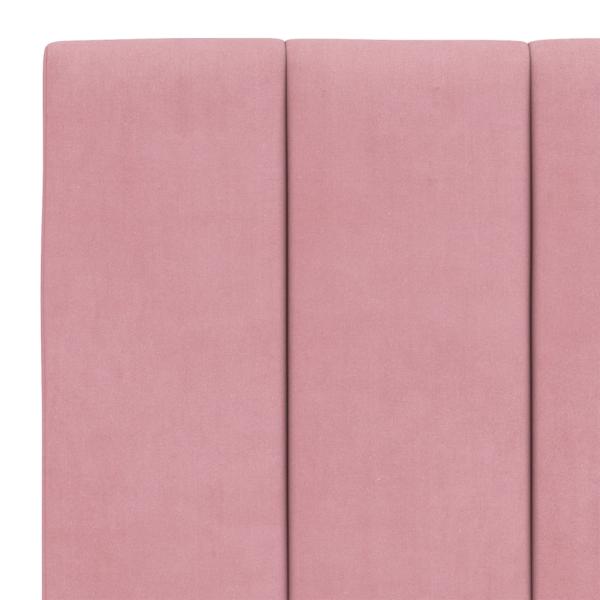 Bettgestell mit LED-Leuchten Rosa 120x200 cm Samt