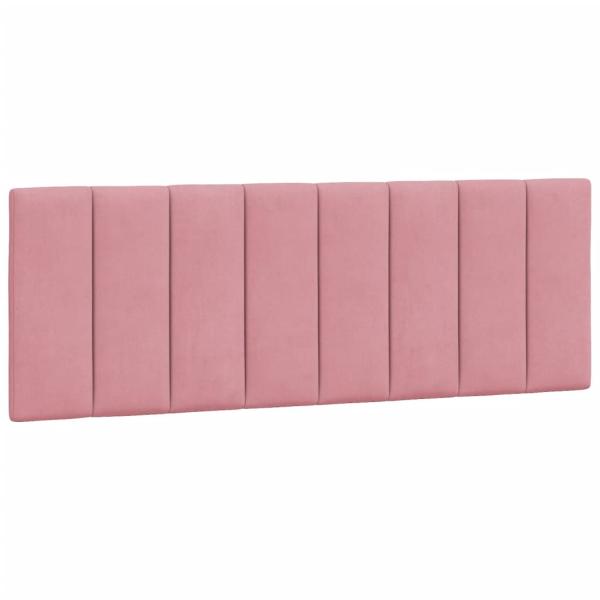 Bettgestell mit LED-Leuchten Rosa 120x200 cm Samt