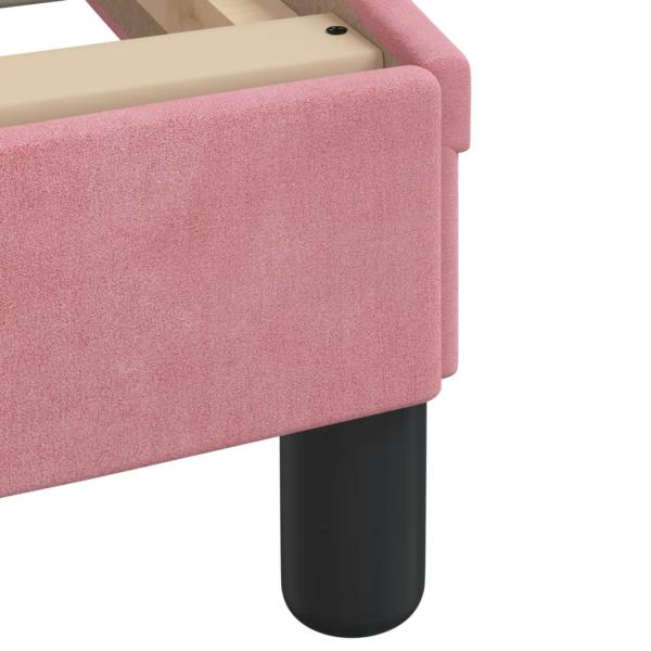 ARDEBO.de - Bett mit Matratze Rosa 90x190 cm Samt