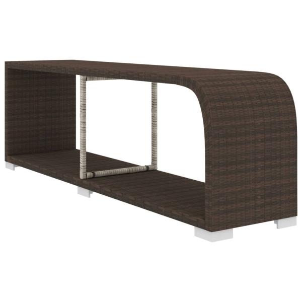 10-tlg. Garten-Lounge-Set mit Auflagen Poly Rattan Braun
