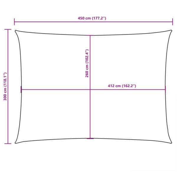 Sonnensegel Oxford-Gewebe Rechteckig 3x4,5 m Orange