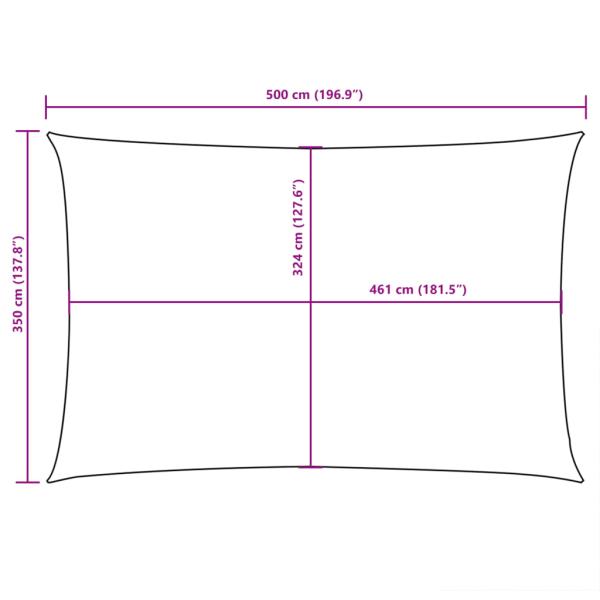 Sonnensegel Oxford-Gewebe Rechteckig 3,5x5 m Orange