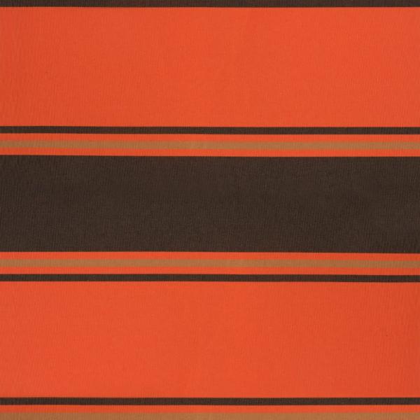 Markise Einziehbar Orange und Braun 3x2,5 m Stoff und Aluminium