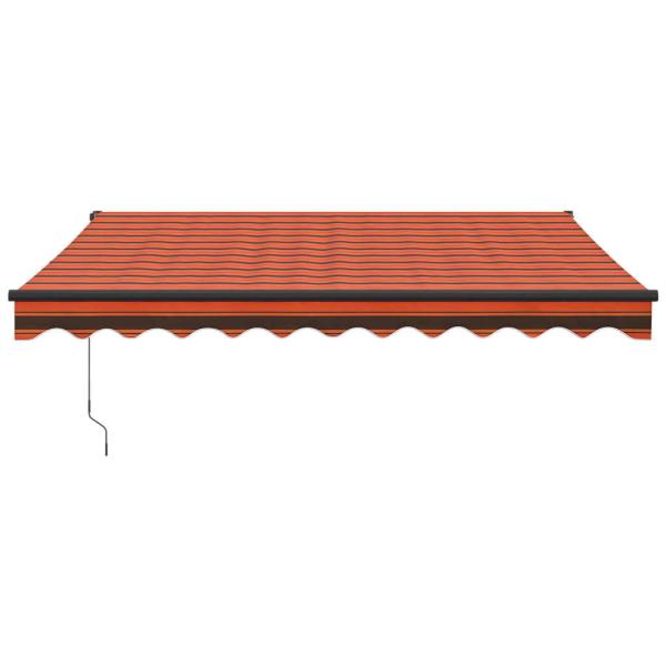 Elektrische Markise mit Kurbel Orange und Braun 3x2,5 m