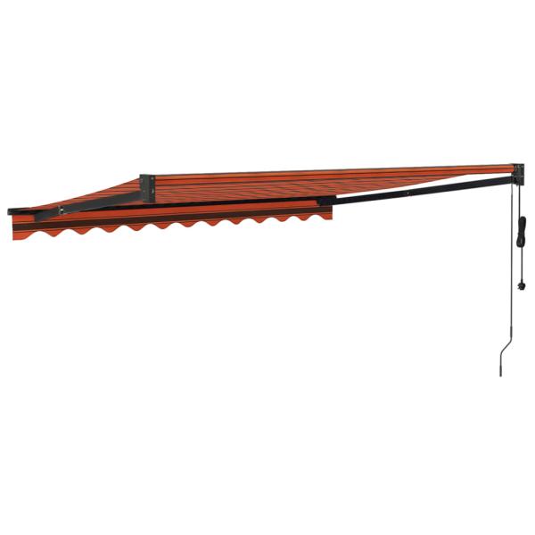 Elektrische Markise mit Kurbel Orange und Braun 3x2,5 m