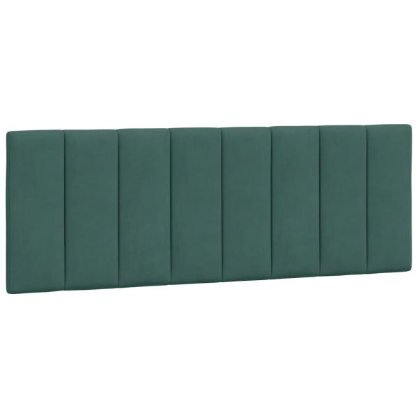 Bett mit Matratze Dunkelgrün 140x190 cm Samt