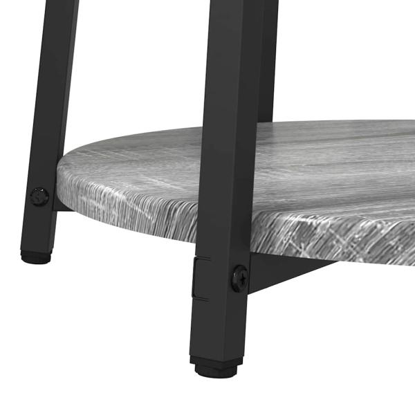 Beistelltisch 2er Set Grau aus Holzwerkstoff und Metall