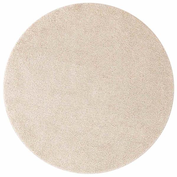 Flauschiger Teppich mit Latexrücken Creme ø160 cm