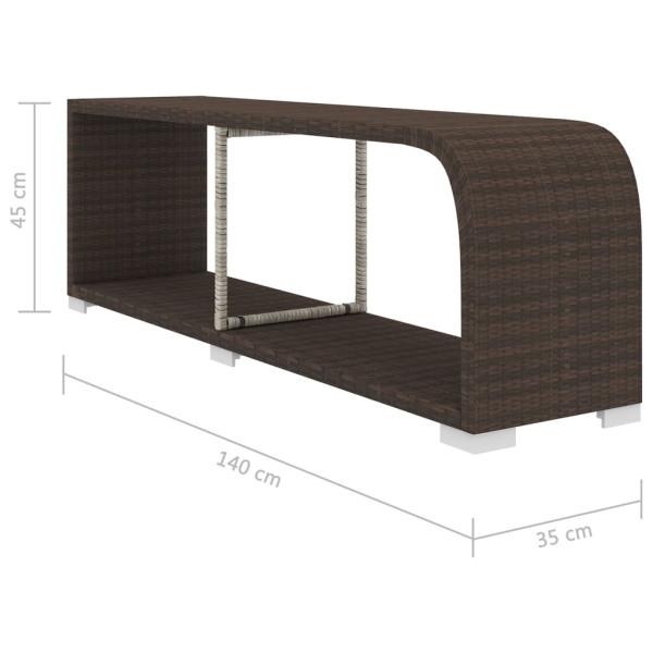 11-tlg. Garten-Lounge-Set mit Auflagen Poly Rattan Braun