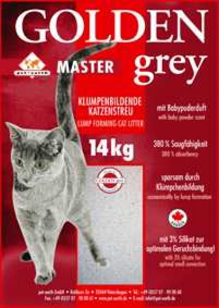 ARDEBO.de Golden Grey Master Katzenstreu 14kg