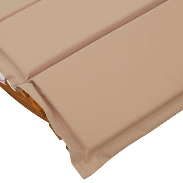 Sonnenliege Set aus 2 Taupe Massivholz Akazie Standard