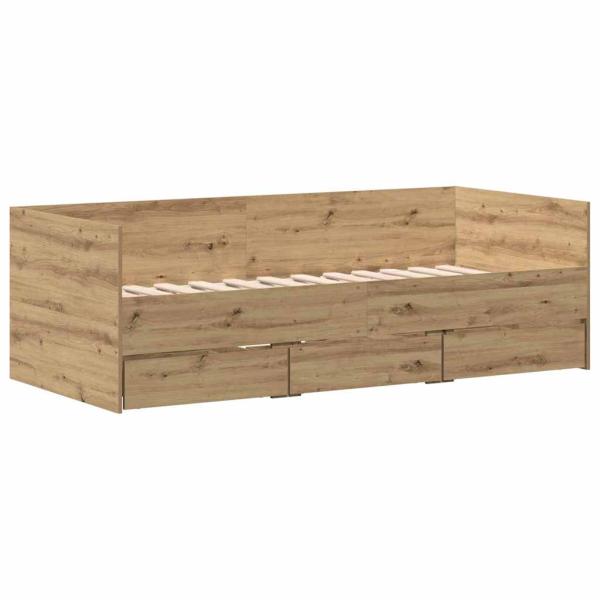 Tagbett Artisan Eiche Holzwerkstoff 90 x 190 cm Langlebig