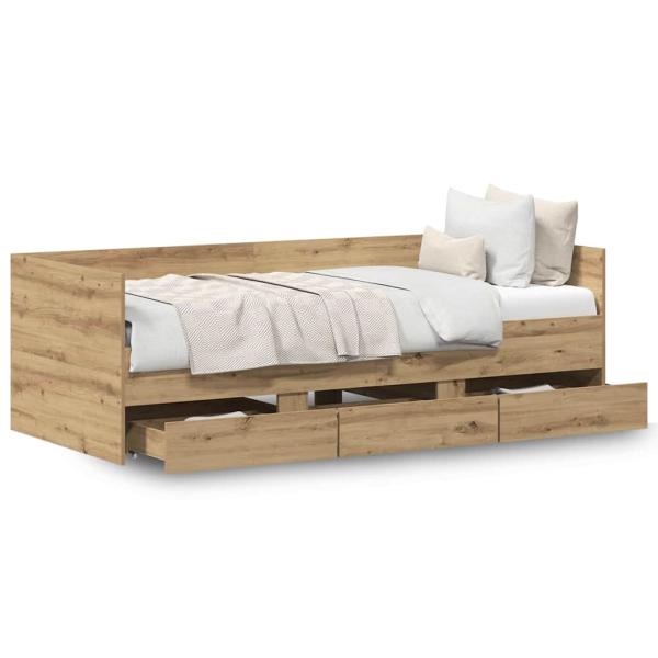Tagbett Artisan Eiche Holzwerkstoff 90 x 190 cm Langlebig