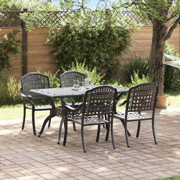 ARDEBO.de - Set aus 3 Schwarz Gussaluminium Mittel Dekorative Intarsien
