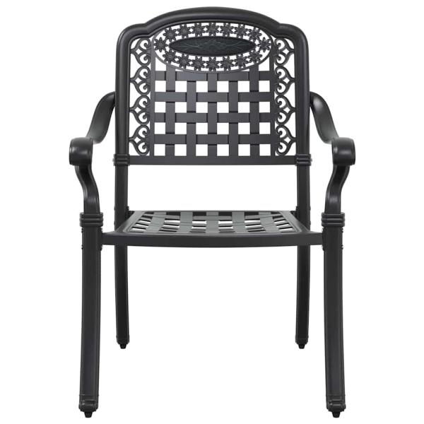 Set aus 3 Schwarz Gussaluminium Mittel Dekorative Intarsien