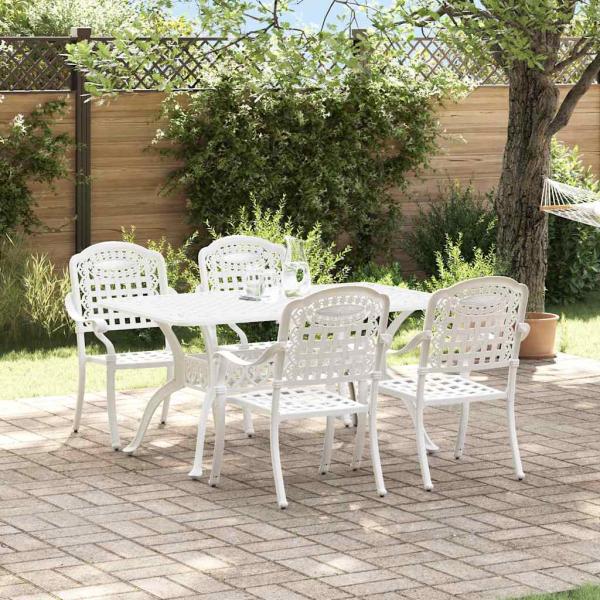 Set aus 3 Weiß Gussaluminium Groß Dekorative Intarsien
