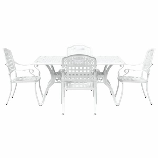 Set aus 3 Weiß Gussaluminium Groß Dekorative Intarsien