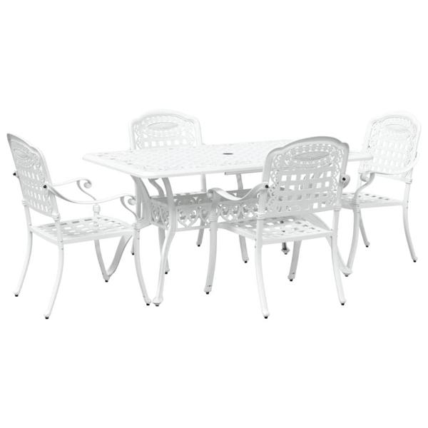 Set aus 3 Weiß Gussaluminium Groß Dekorative Intarsien