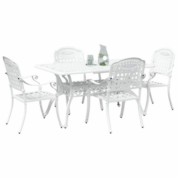 Set aus 3 Weiß Gussaluminium Groß Dekorative Intarsien