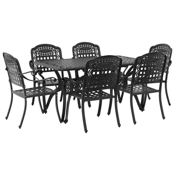 Set aus 4 Schwarz Gussaluminium Mittel Dekorative Intarsien