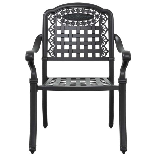 Set aus 4 Schwarz Gussaluminium Mittel Dekorative Intarsien