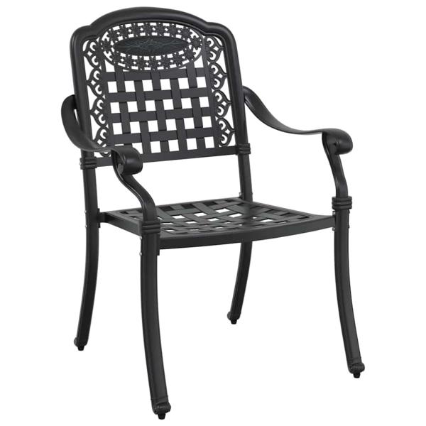 Set aus 4 Schwarz Gussaluminium Mittel Dekorative Intarsien