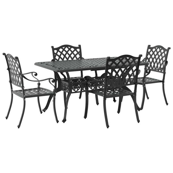 Set aus 3 Schwarz Gussaluminium Mittel Stylisches Design