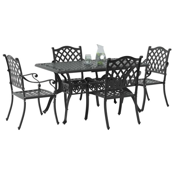 Set aus 3 Schwarz Gussaluminium Mittel Stylisches Design